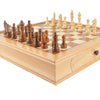 32cmx32cm Wooden Chess Walnut Wood Storage Drawer Board Game for Kids Toy