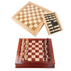Load image into Gallery viewer, 32cmx32cm Wooden Chess Walnut Wood Storage Drawer Board Game for Kids Toy