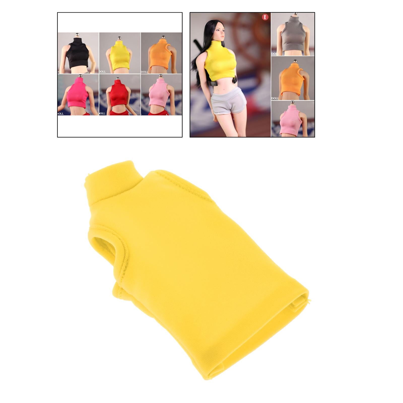 1/6 Figures Accessory Vest Clothes for 12" Action Figure Doll Soldier Yellow