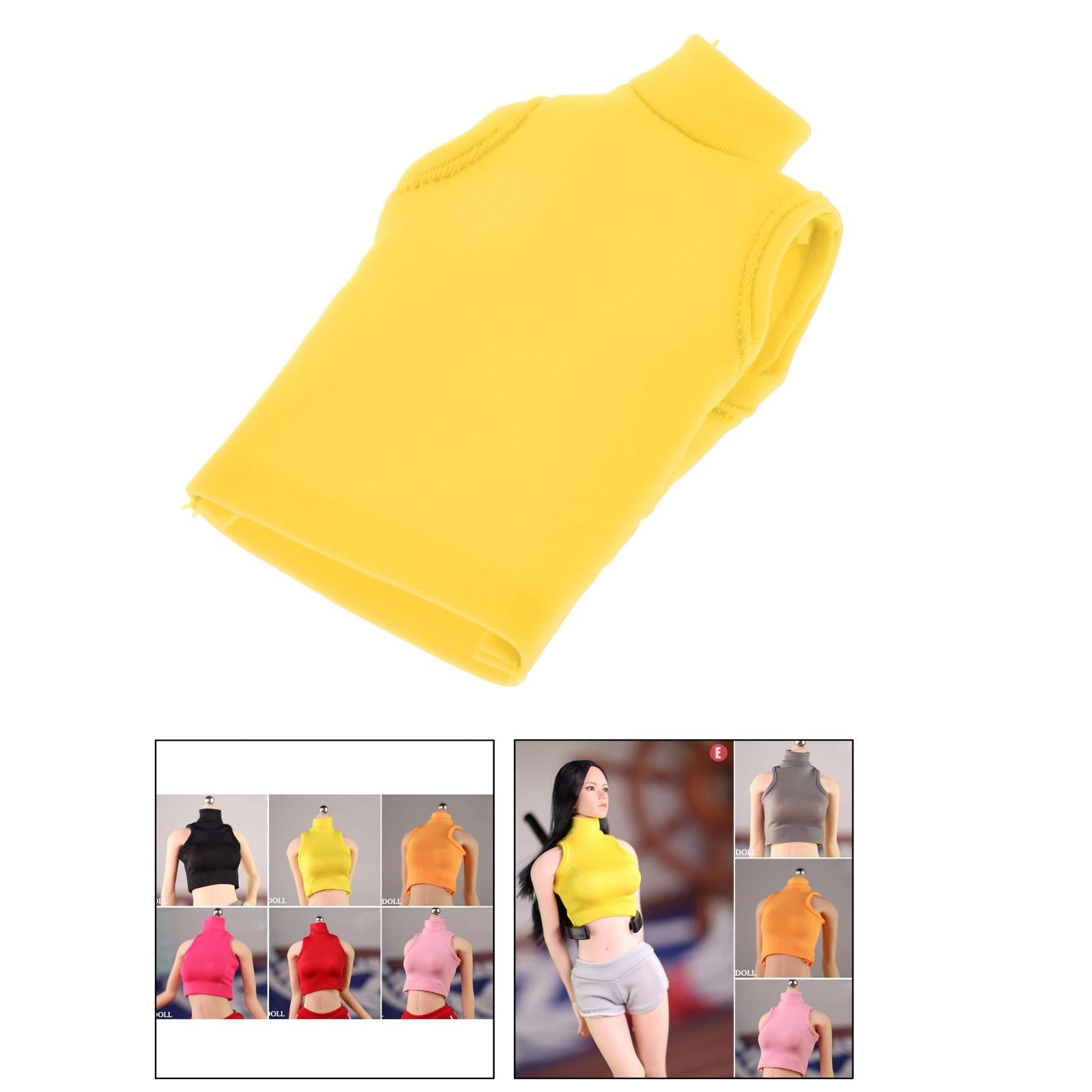 1/6 Figures Accessory Vest Clothes for 12" Action Figure Doll Soldier Yellow
