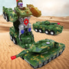 Tank Model Toys for Kids Deformation Robot Light Toy Children Boys Gift