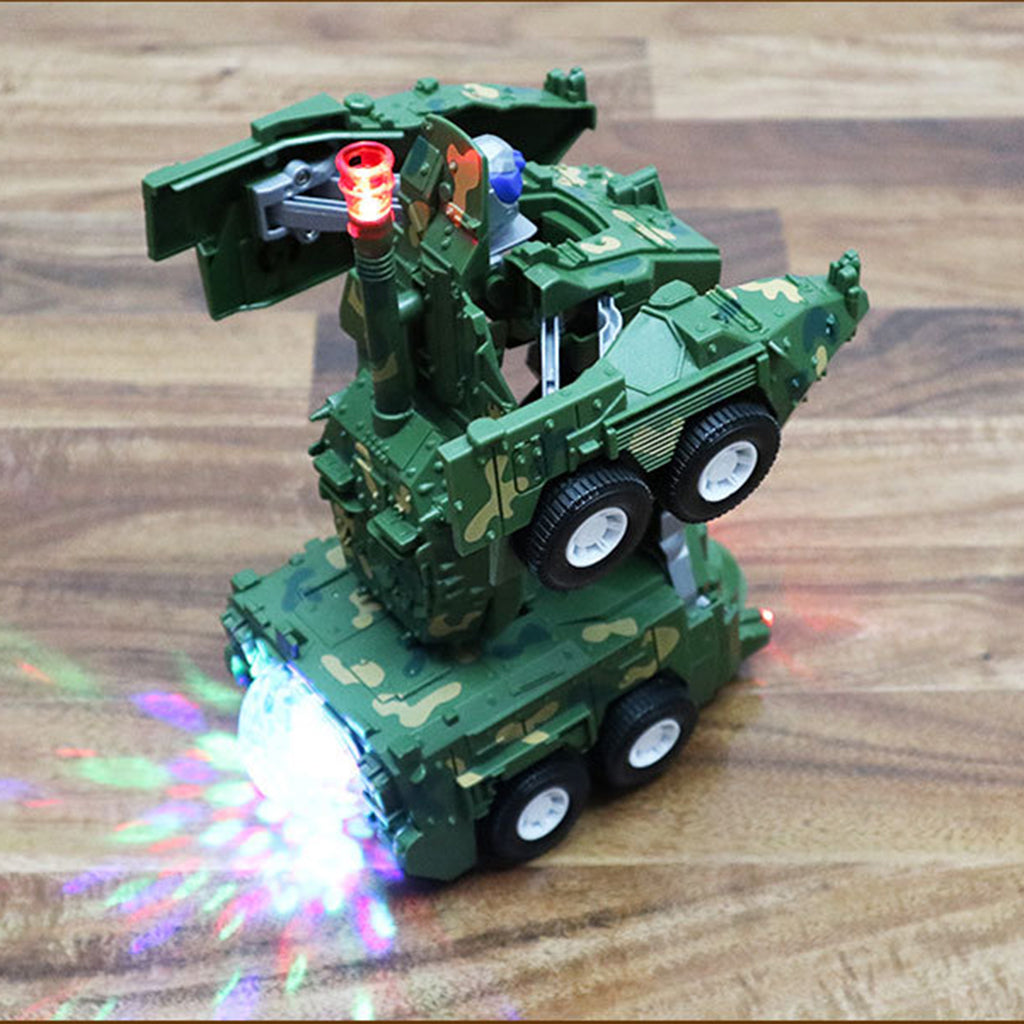 Tank Model Toys for Kids Deformation Robot Light Toy Children Boys Gift