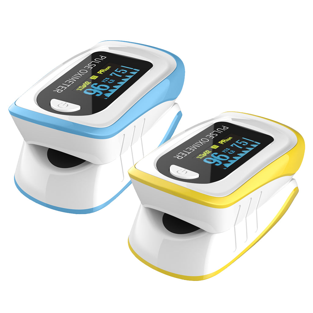 2020 New Fingertip Pulse Oximeter Blood Oxygen Saturation Monitor Yellow