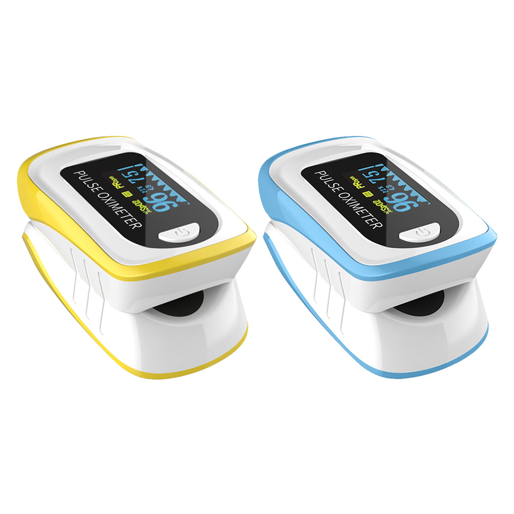 2020 New Fingertip Pulse Oximeter Blood Oxygen Saturation Monitor Yellow