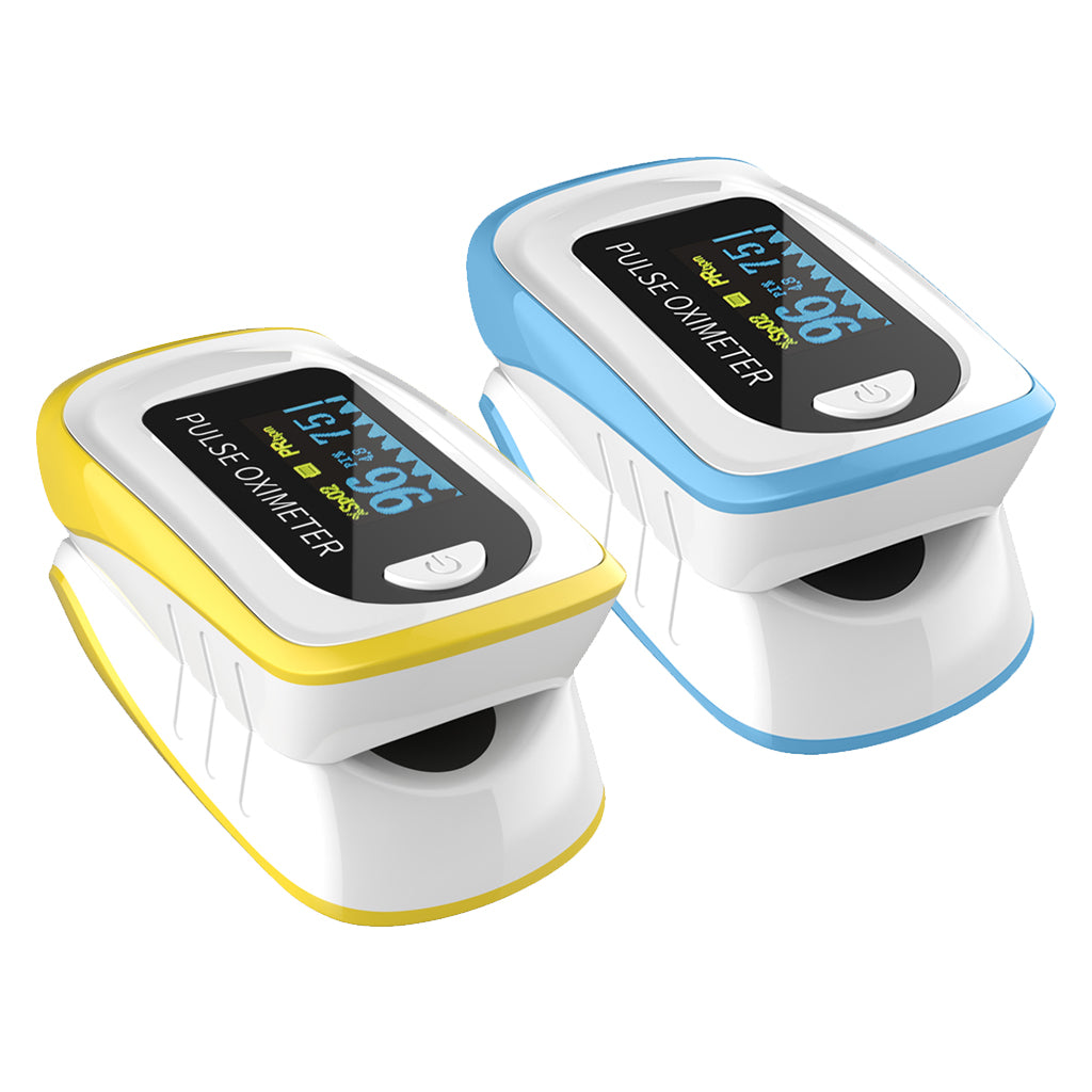 2020 New Fingertip Pulse Oximeter Blood Oxygen Saturation Monitor Yellow