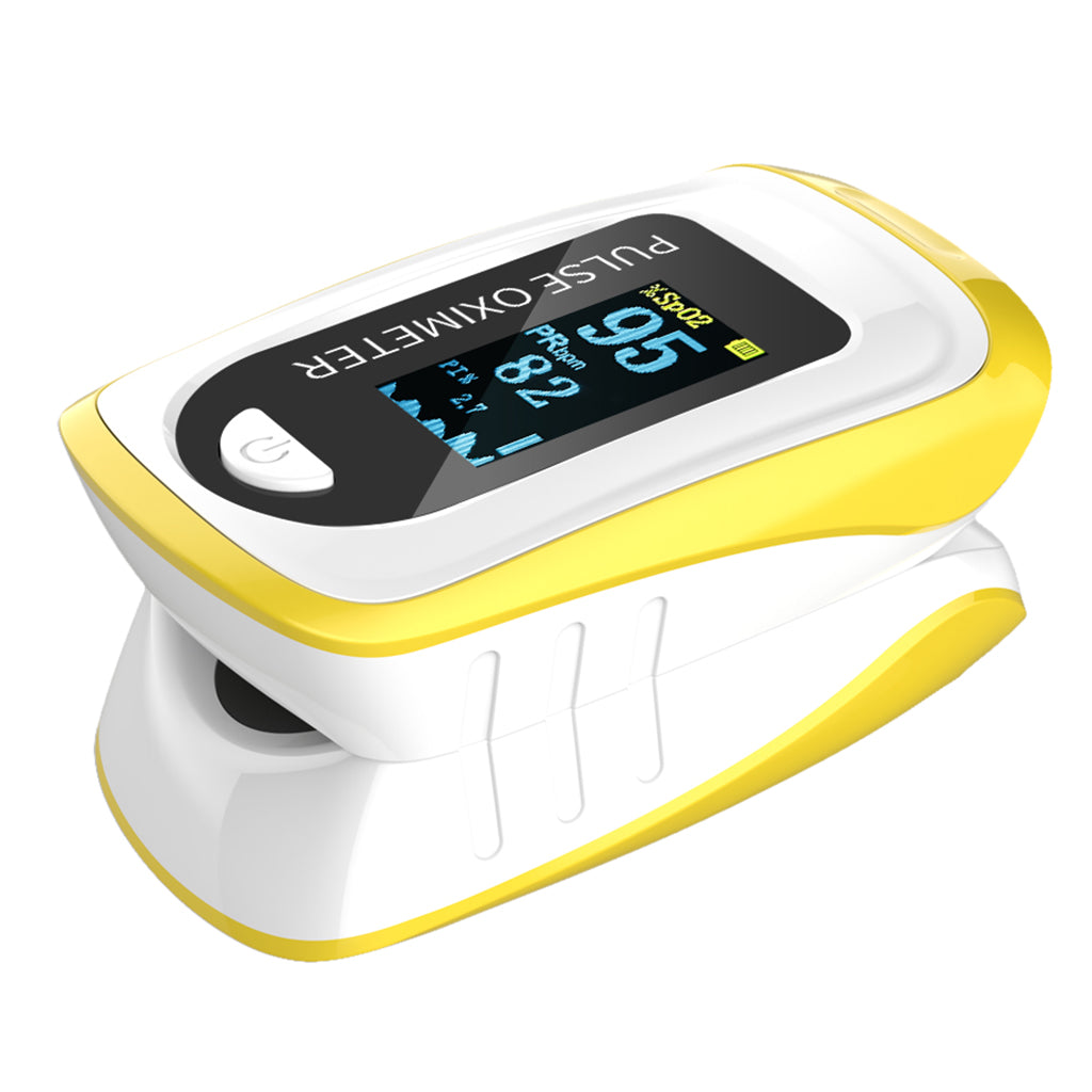 2020 New Fingertip Pulse Oximeter Blood Oxygen Saturation Monitor Yellow