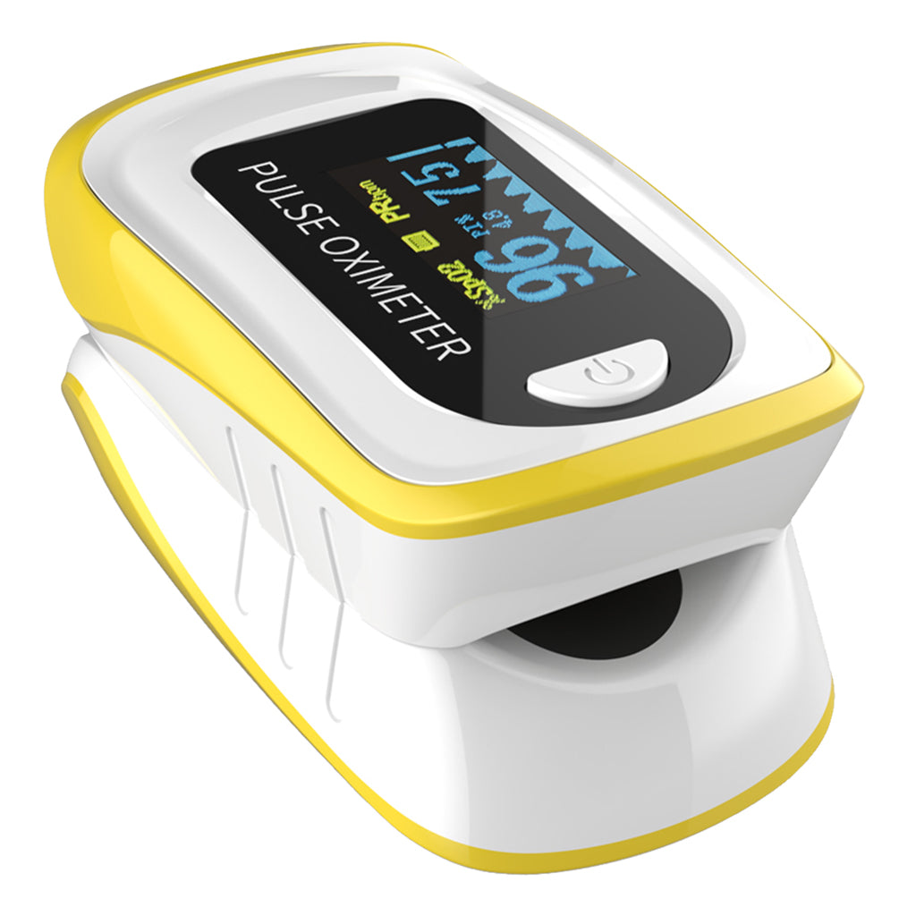 2020 New Fingertip Pulse Oximeter Blood Oxygen Saturation Monitor Yellow