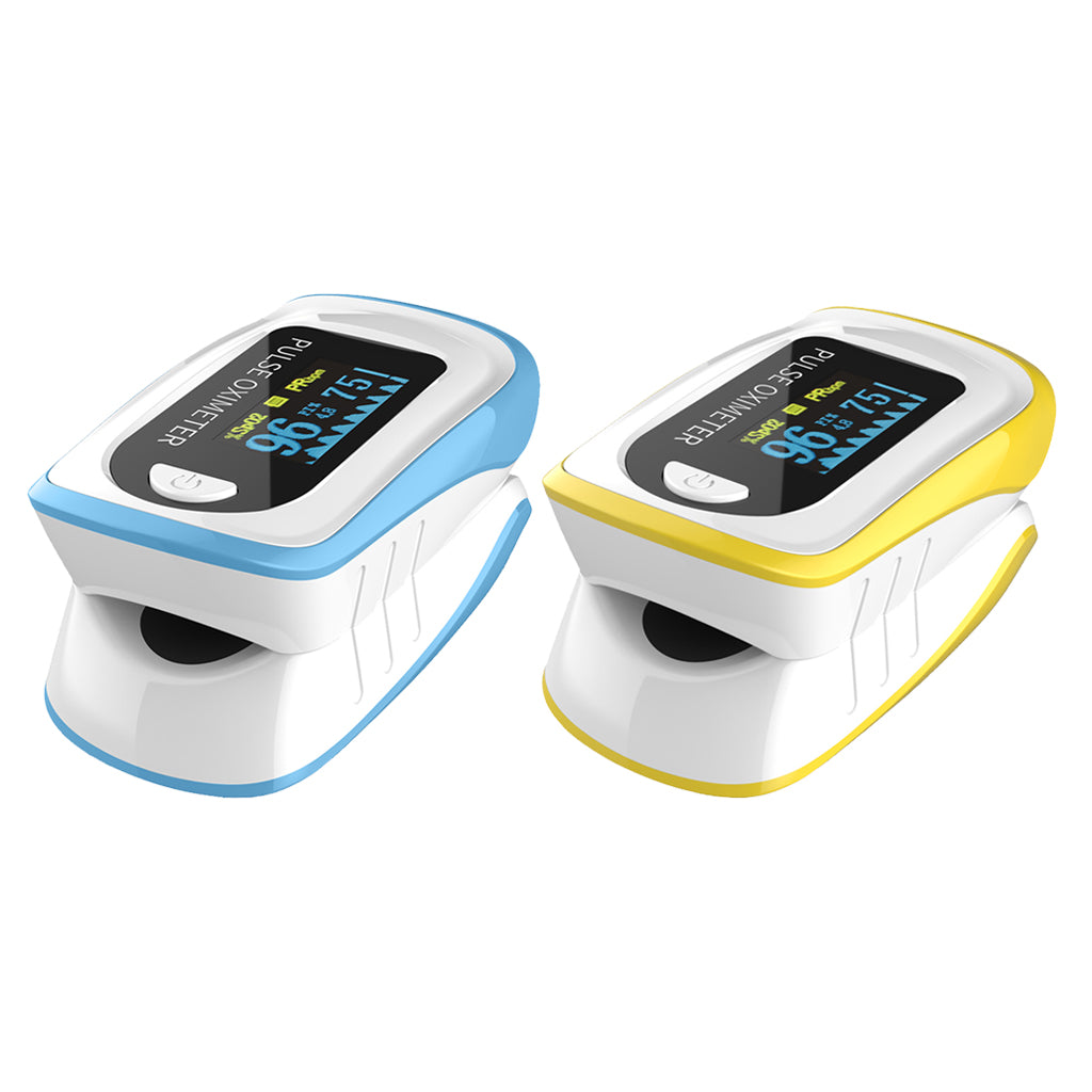 2020 New Fingertip Pulse Oximeter Blood Oxygen Saturation Monitor Yellow