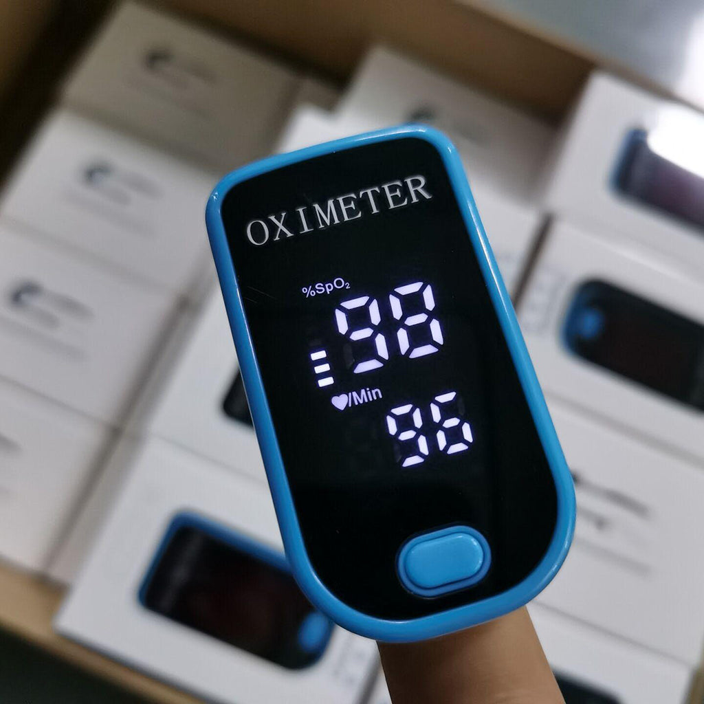 Fingertip Pulse Oximeter Blood Oxygen Saturation Monitor Blue