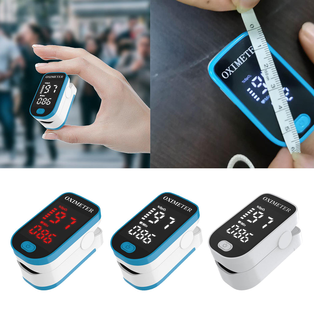 Fingertip Pulse Oximeter Blood Oxygen Saturation Monitor Blue