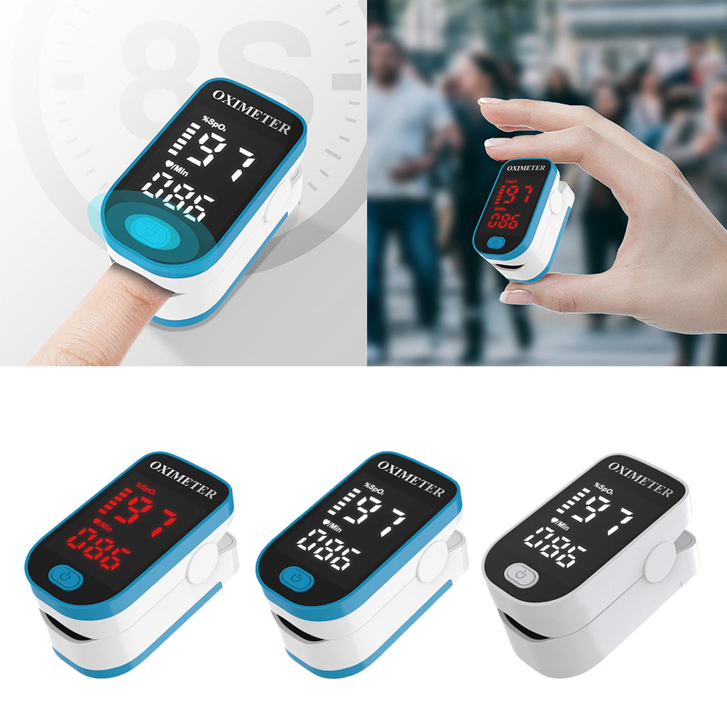 Fingertip Pulse Oximeter Blood Oxygen Saturation Monitor Blue