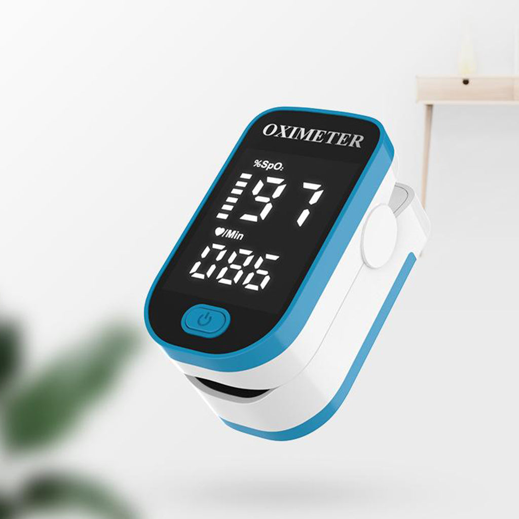 Fingertip Pulse Oximeter Blood Oxygen Saturation Monitor Blue