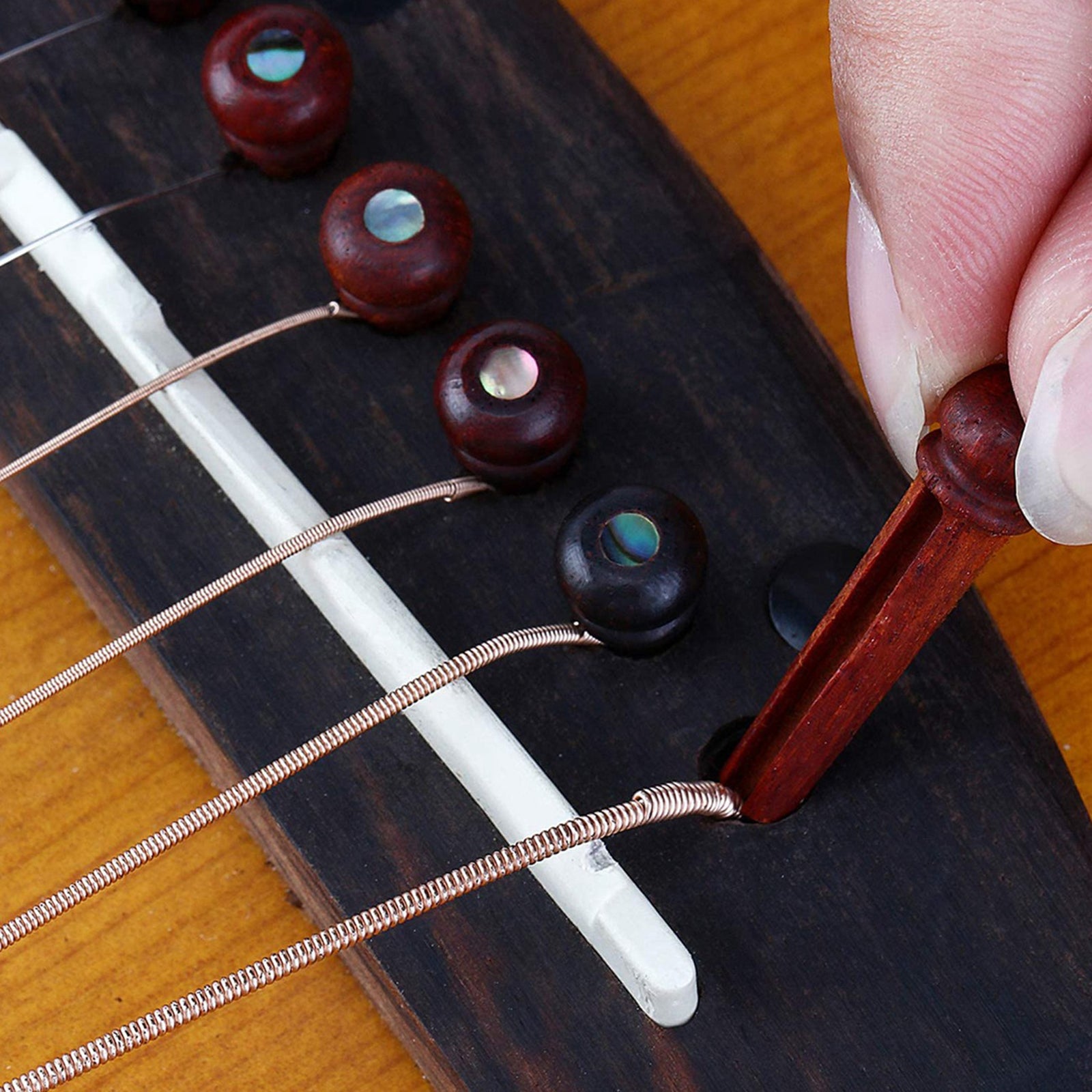 6 Pieces Guitar Bridge Pins Folk Guitars Repair Pegs Ukulele Maintenance Pin