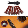 6 Pieces Guitar Bridge Pins Folk Guitars Repair Pegs Ukulele Maintenance Pin