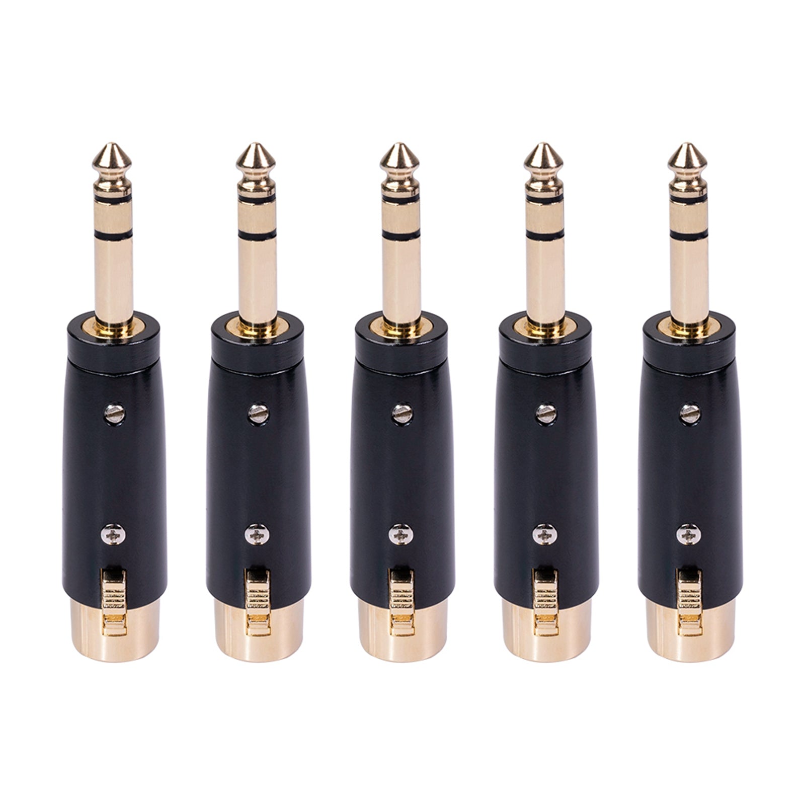 2x 3pin XLR Female to 1/4" 6.35mm Stereo Male Audio Cable Microphone Adapter