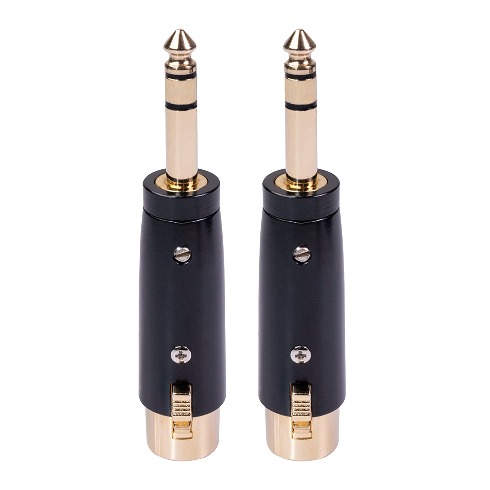 2x 3pin XLR Female to 1/4" 6.35mm Stereo Male Audio Cable Microphone Adapter