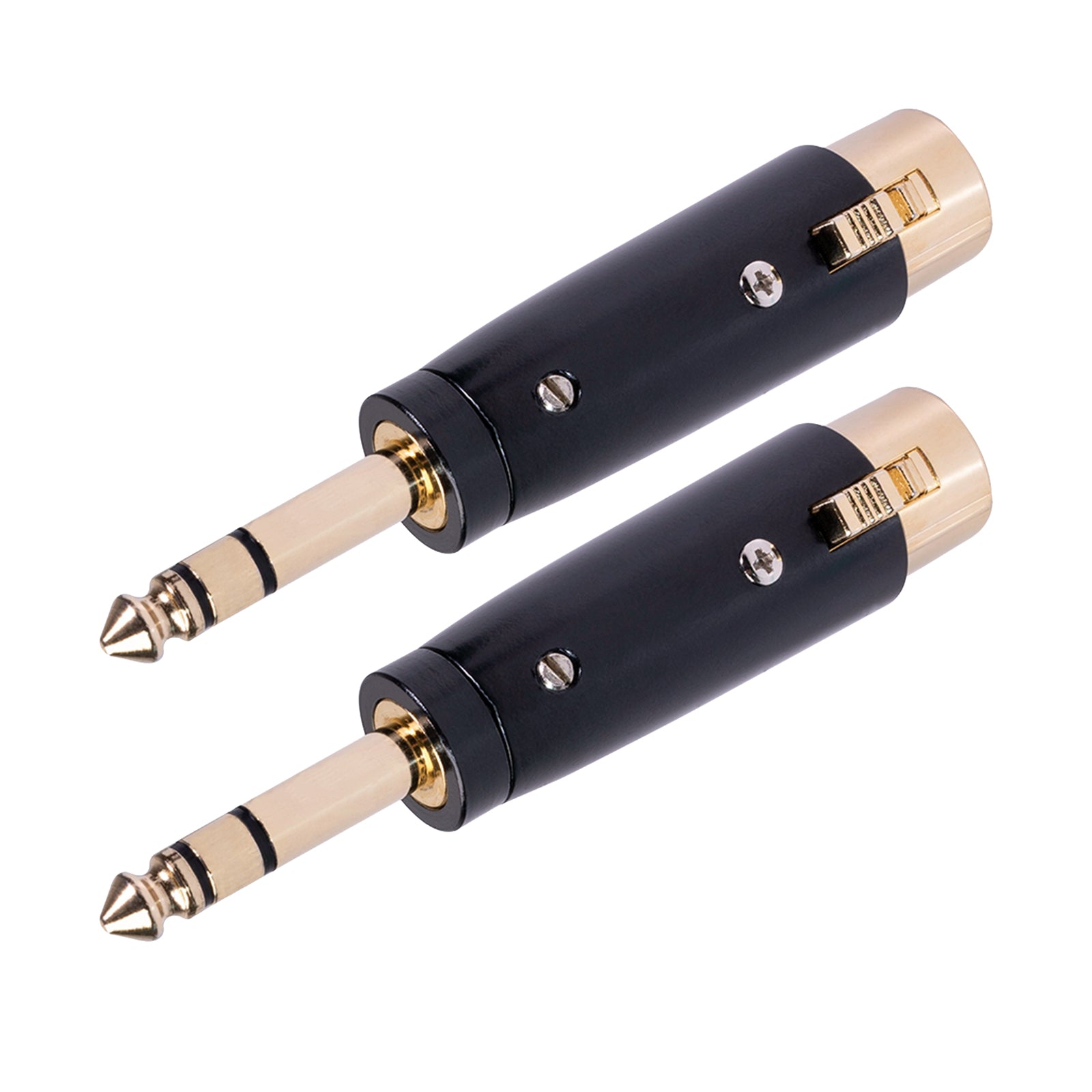 2x 3pin XLR Female to 1/4" 6.35mm Stereo Male Audio Cable Microphone Adapter