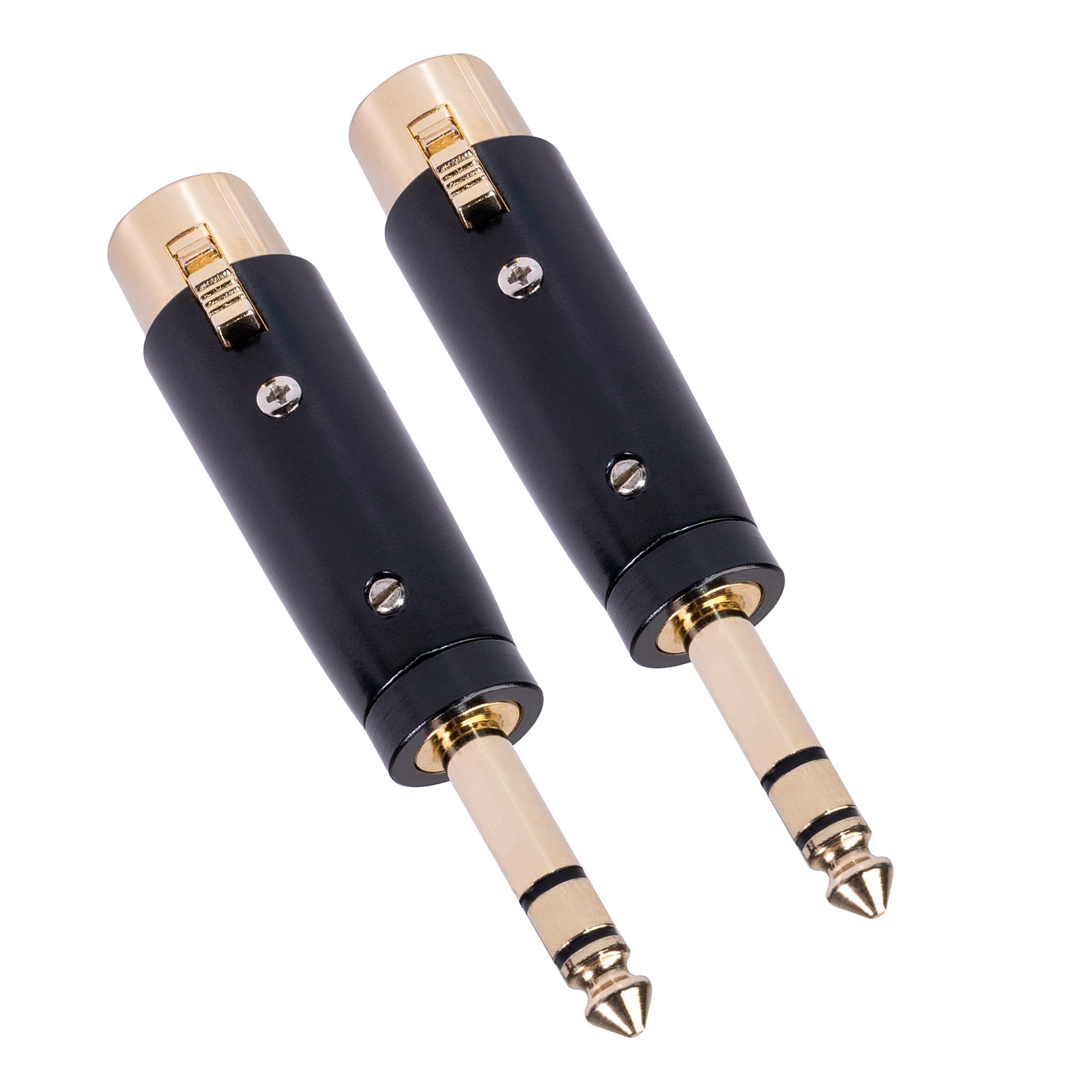 2x 3pin XLR Female to 1/4" 6.35mm Stereo Male Audio Cable Microphone Adapter