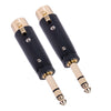 2x 3pin XLR Female to 1/4