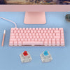 Pink Gaming Wired Keyboard 82 Keys Mini Compact for Desktop Gamer A