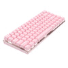 Pink Gaming Wired Keyboard 82 Keys Mini Compact for Desktop Gamer A