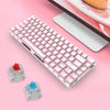 Pink Gaming Wired Keyboard 82 Keys Mini Compact for Desktop Gamer A