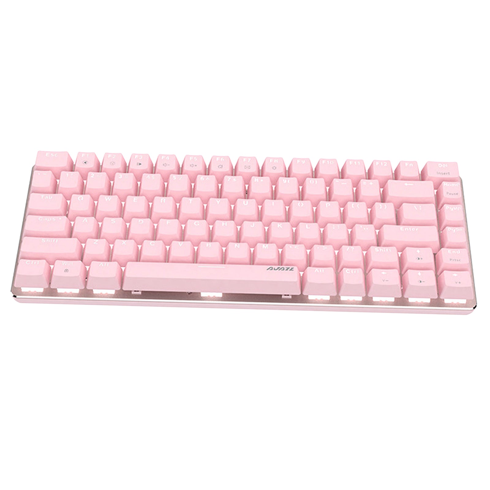 Pink Gaming Wired Keyboard 82 Keys Mini Compact for Desktop Gamer A