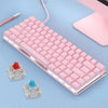 Pink Gaming Wired Keyboard 82 Keys Mini Compact for Desktop Gamer A