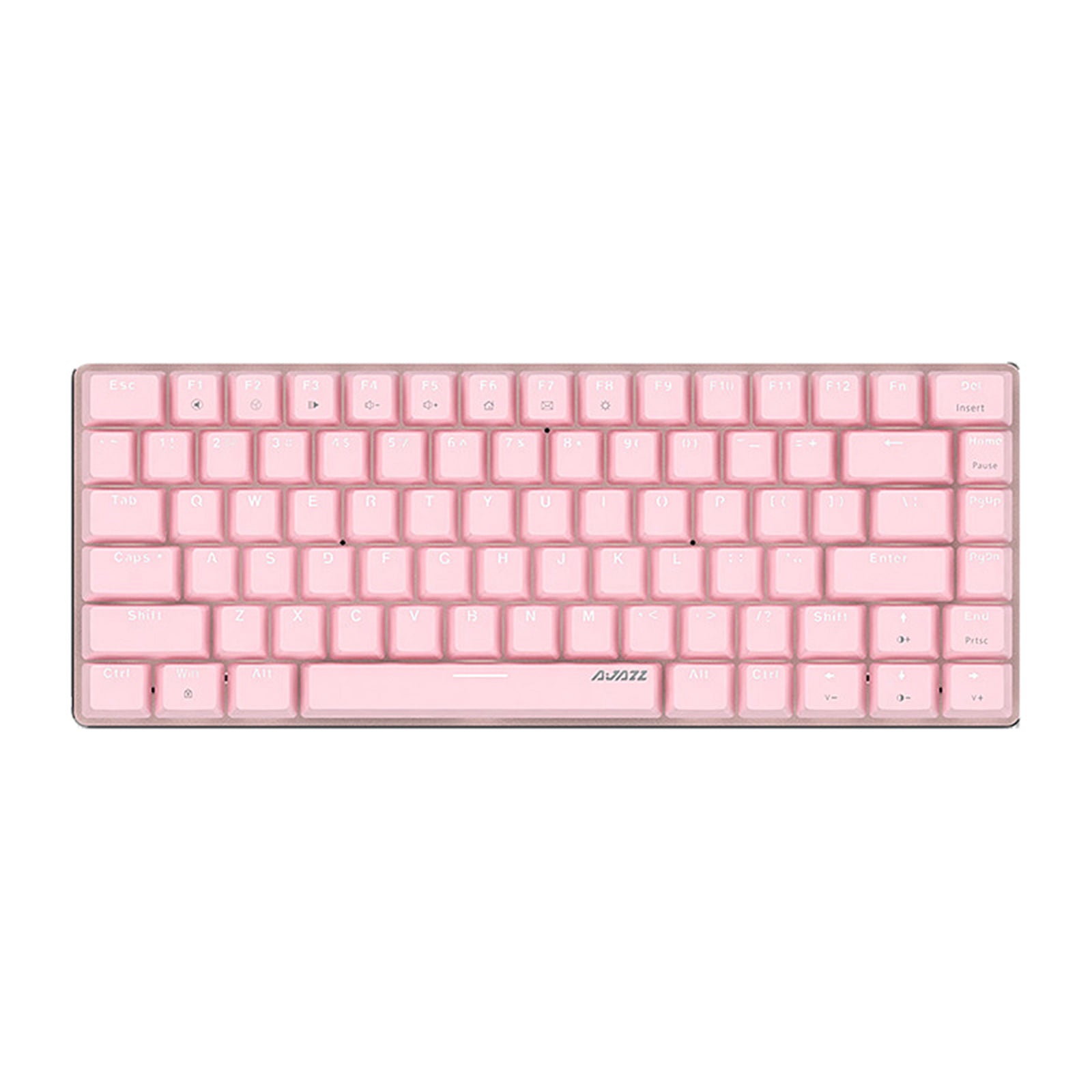 Pink Gaming Wired Keyboard 82 Keys Mini Compact for Desktop Gamer A