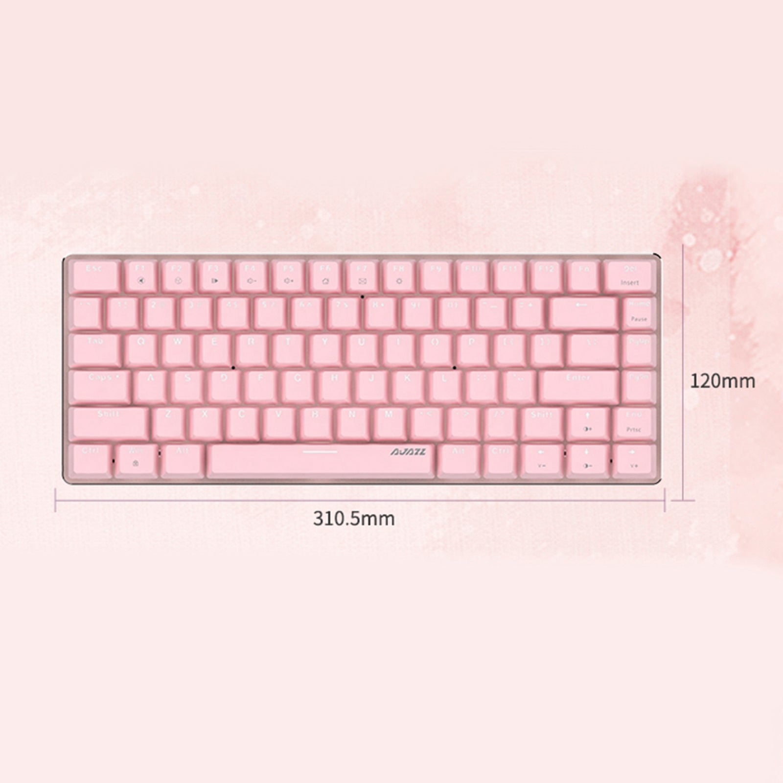 Pink Gaming Wired Keyboard 82 Keys Mini Compact for Desktop Gamer B