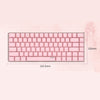 Pink Gaming Wired Keyboard 82 Keys Mini Compact for Desktop Gamer B