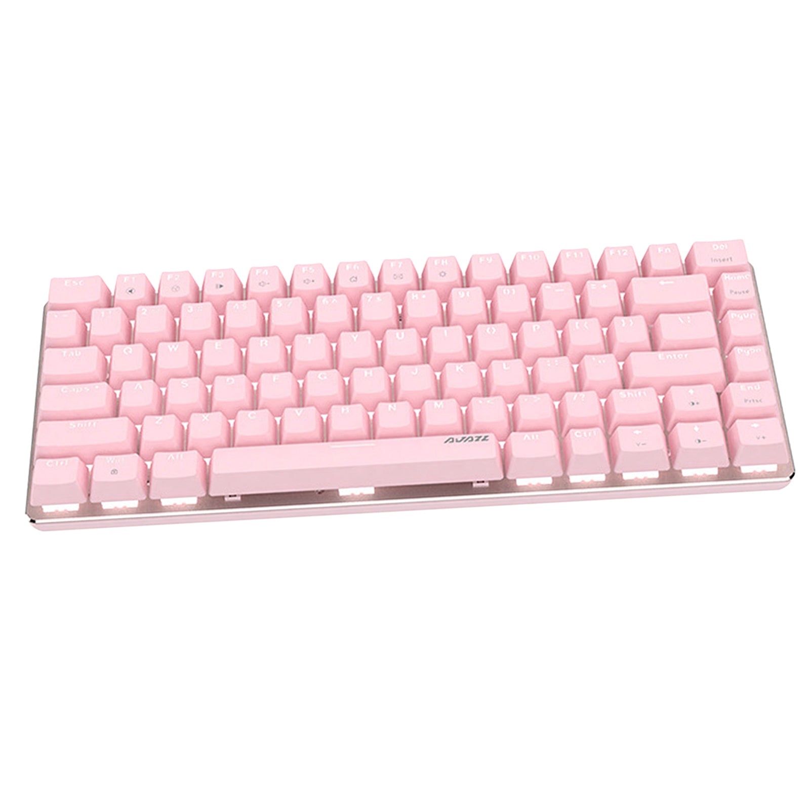 Pink Gaming Wired Keyboard 82 Keys Mini Compact for Desktop Gamer B