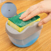 Kitchen Liquid Soap Pump Dispenser Sponge Rack Caddy Container Press 400ml gray