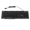 Wired Wired Mouse Kit Combo Rainbow Backlit Keyboard Mouse Black