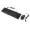 Wired Wired Mouse Kit Combo Rainbow Backlit Keyboard Mouse Black