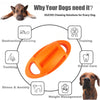 Dog Chew Toy Indestructible Squeaky Ball Training Teething Exercise Orange