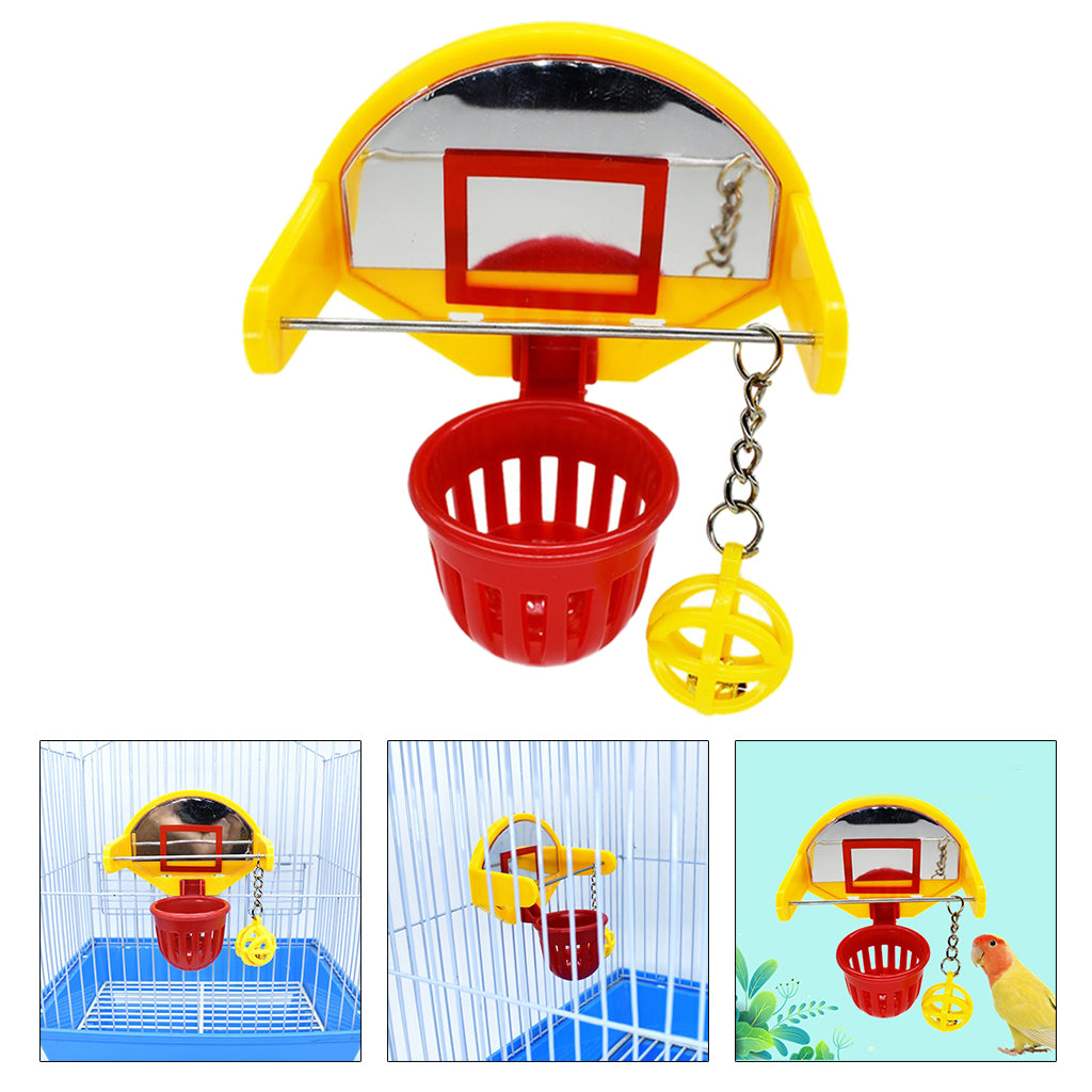 Bird Training Basketball Stacking Foraging Toy Cockatiel Cage Education Toy