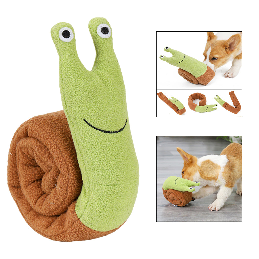 Squeaky Dog Toys Plush Teeth Cleaning Toys Snail Shapped Machine Washable