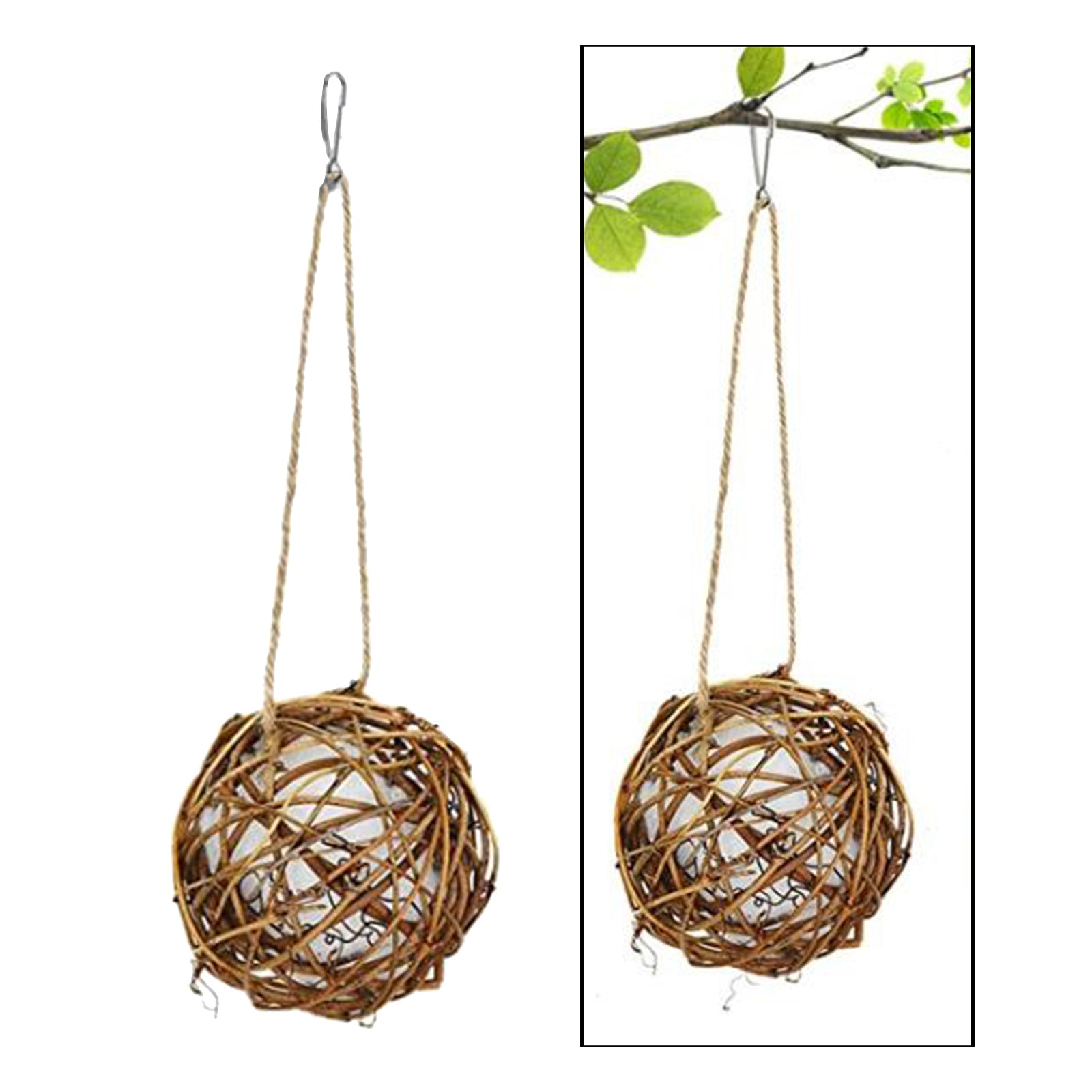 Pet Parrot Chewing Toy Rattan Ball For Parakeet Cockatiel Bird 15cm