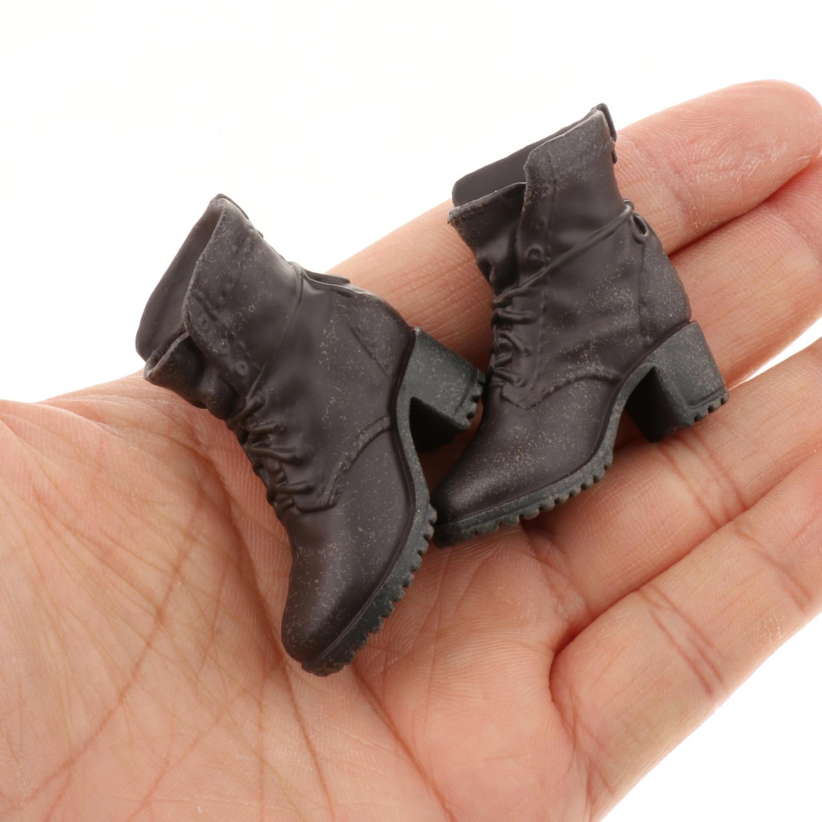 1/6th Scale Brown Women Crude Boots Shoe Model For 12" Female Figure Doll