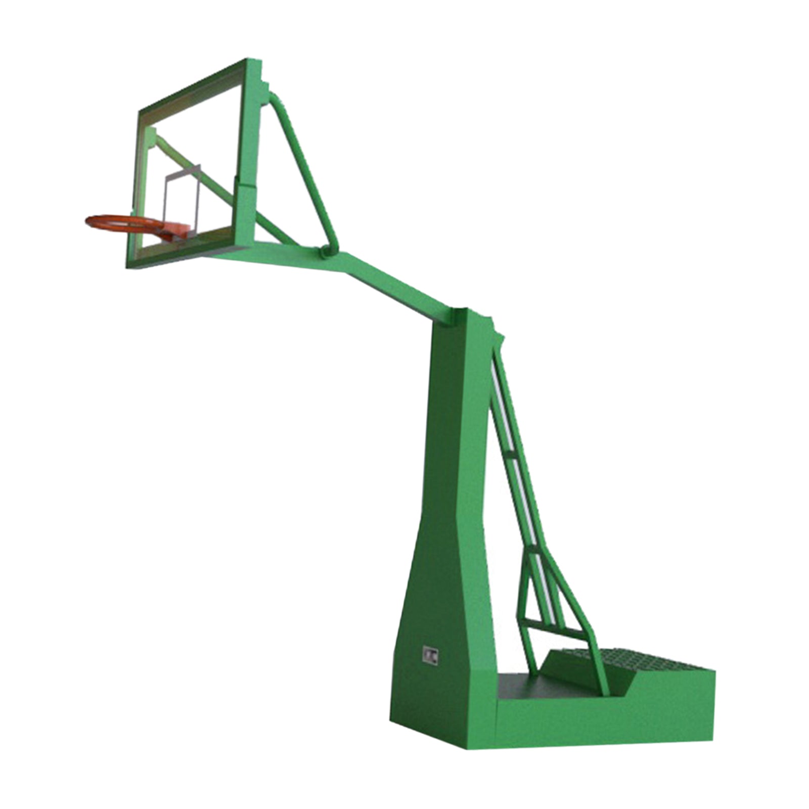 1/32 Plastic Basketball Hoop Model for Action Figures Scene Props Green