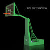 1/32 Plastic Basketball Hoop Model for Action Figures Scene Props Green