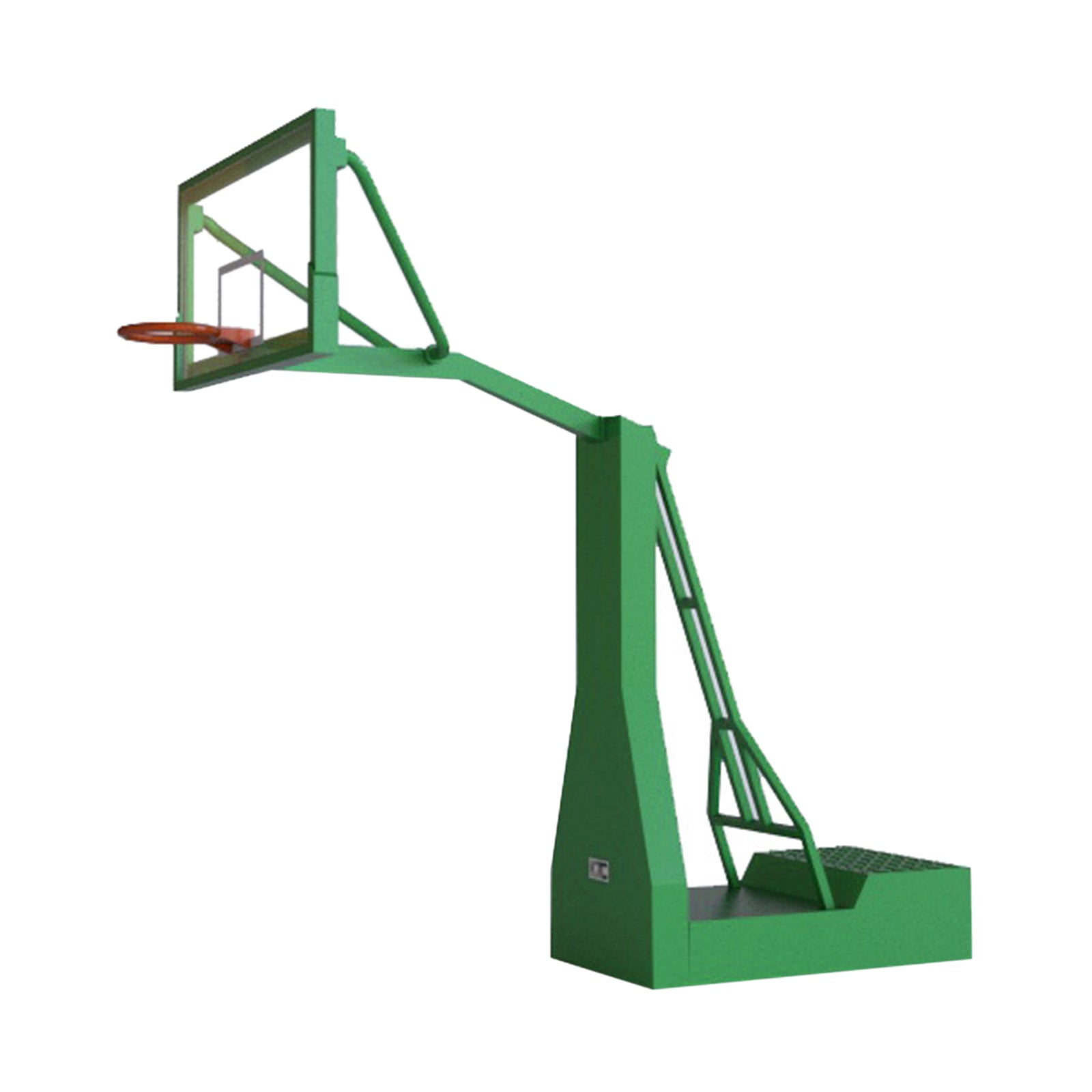 1/32 Plastic Basketball Hoop Model for Action Figures Scene Props Green