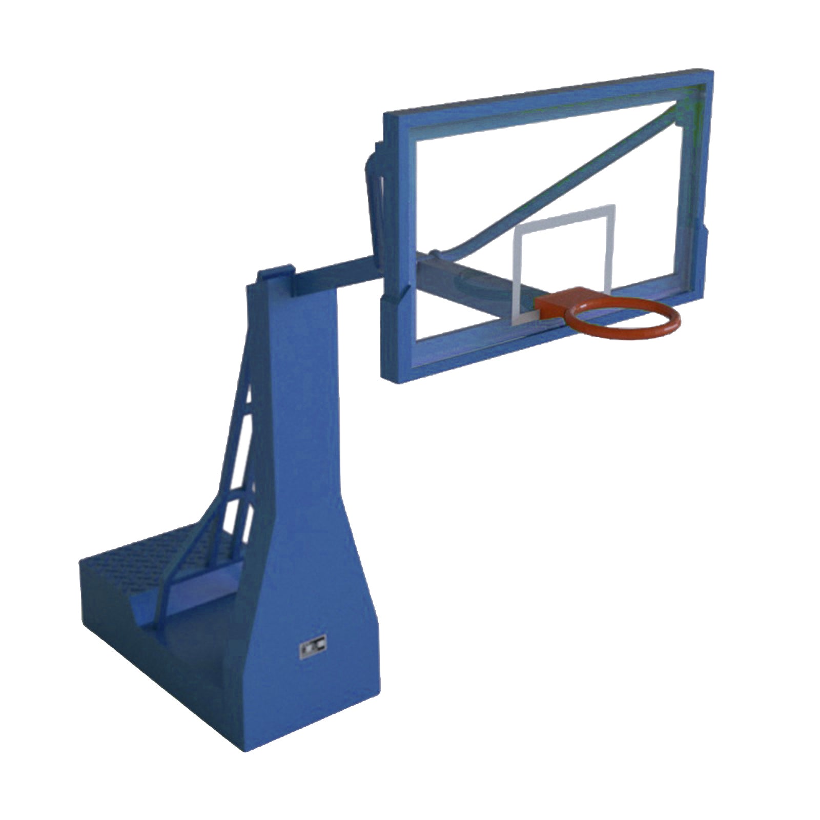 1/32 Plastic Basketball Hoop Model for Action Figures Scene Props Blue