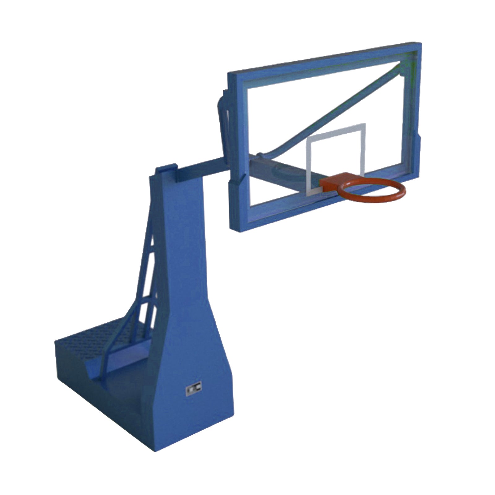 1/32 Plastic Basketball Hoop Model for Action Figures Scene Props Blue