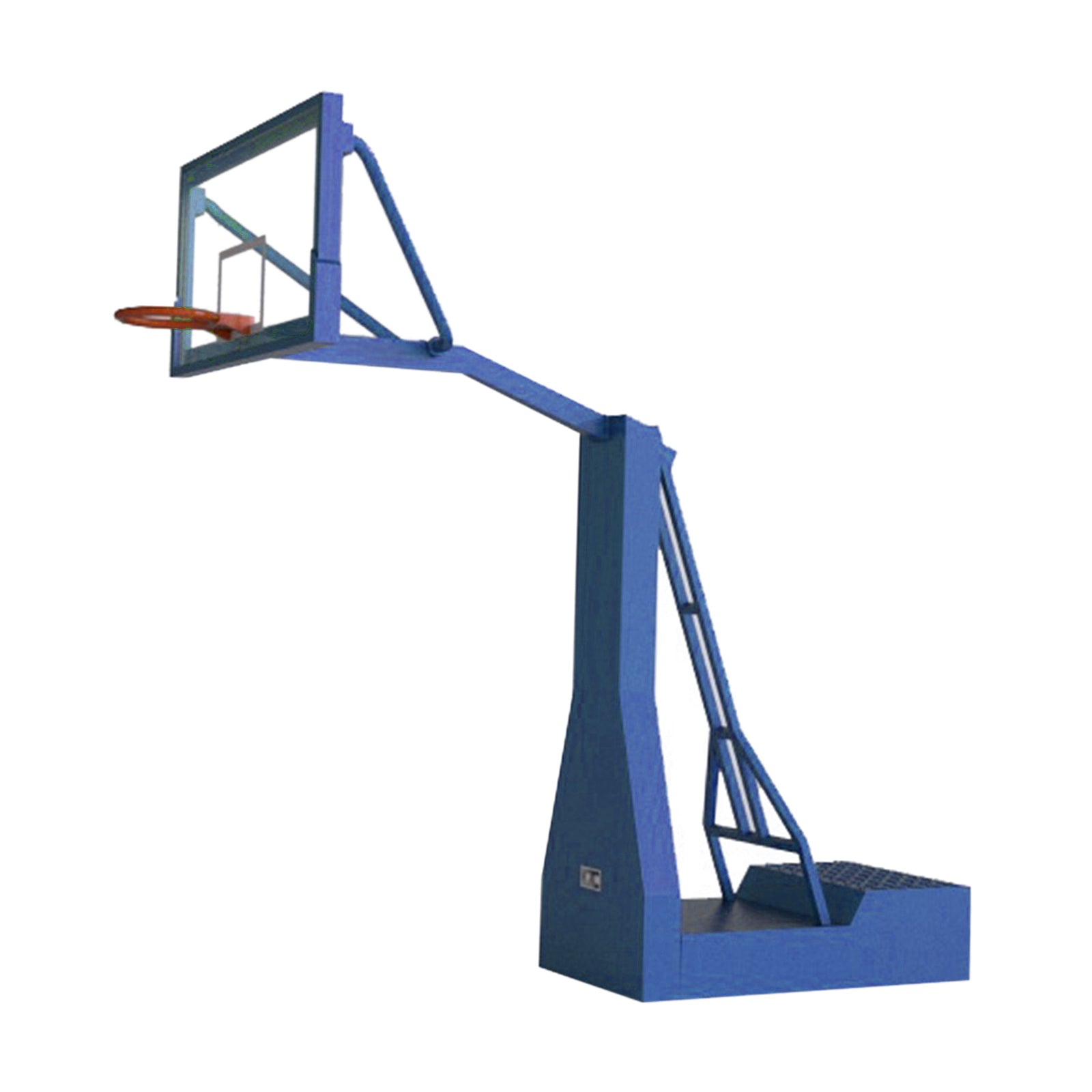 1/32 Plastic Basketball Hoop Model for Action Figures Scene Props Blue