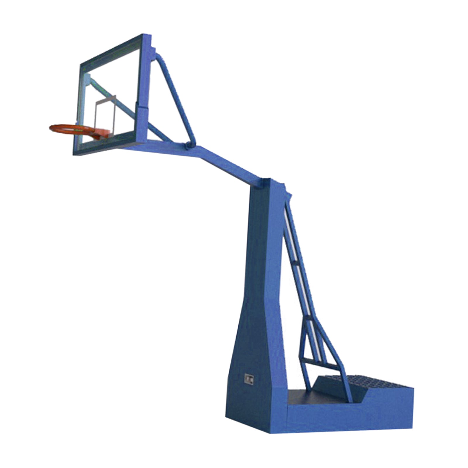 1/32 Plastic Basketball Hoop Model for Action Figures Scene Props Blue