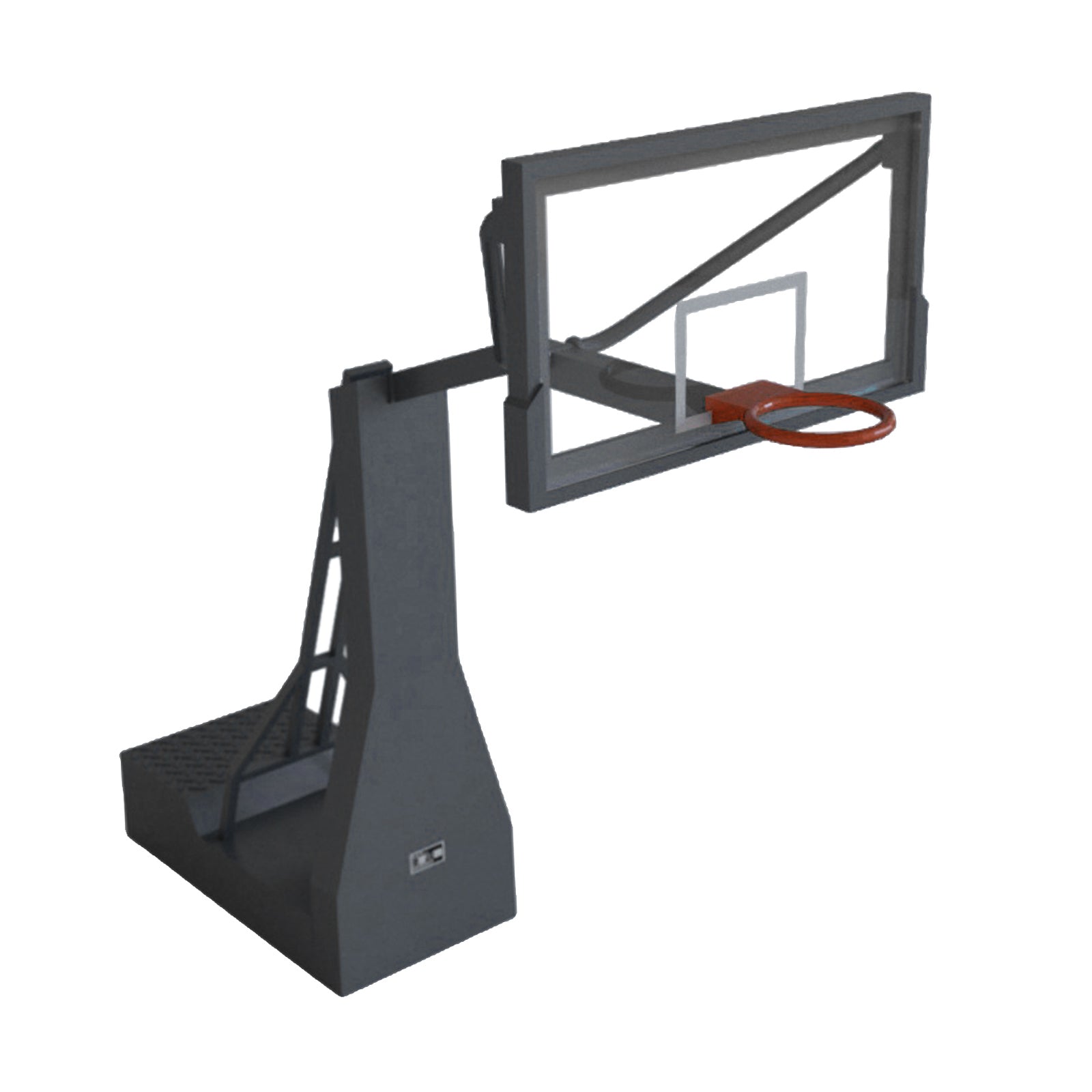 1/32 Plastic Basketball Hoop Model for Action Figures Scene Props Gray