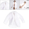 1:6 Scale Female Fur Coat Clothes for 12inch DID Action Figure Accessory White