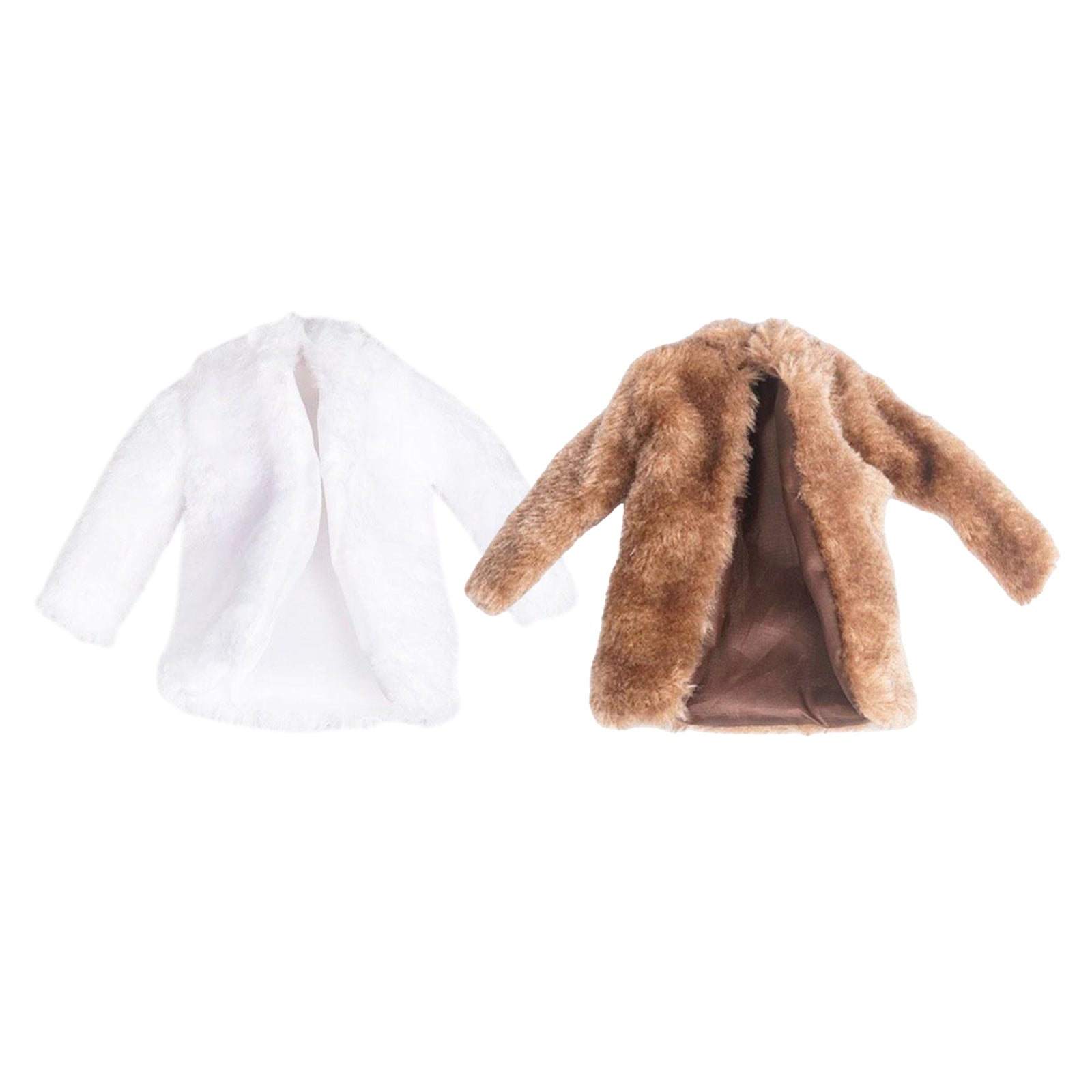 1:6 Scale Female Fur Coat Clothes for 12inch DID Action Figure Accessory White